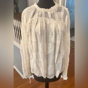 Wilfred Cream Textured Blouse